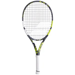 Children's tennis racket with strings - Pure Aero 25 black/yellow BABOLAT