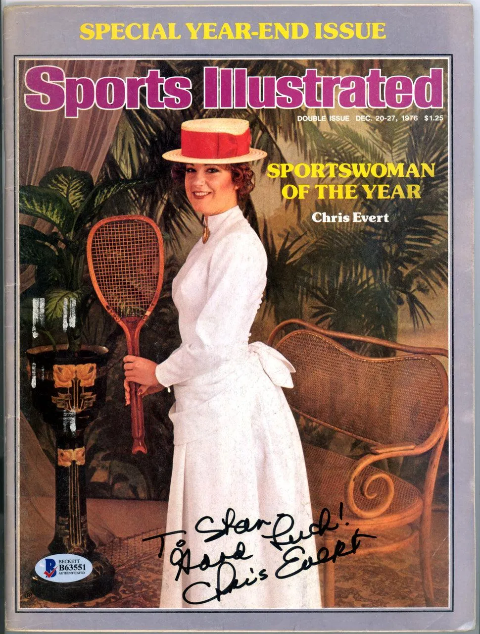 Chris Evert Autographed Sports Illustrated Magazine "To Stan" Beckett BAS #B63551