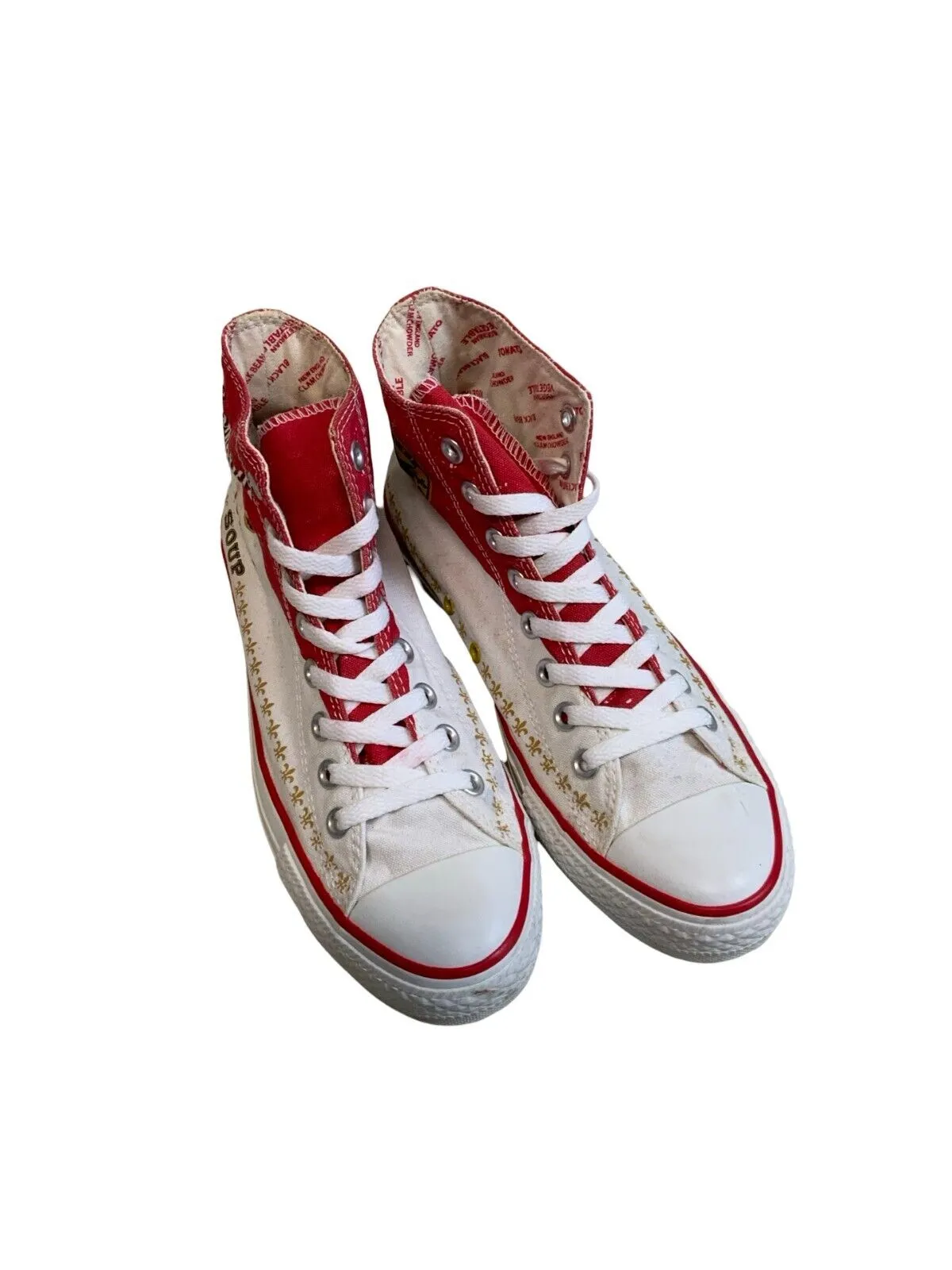 CONVERSE CHUCK TAYLOR HI X ANDY WARHOL CAMPBELL'S TOMATO SOUP SIZE UK 7