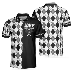 Coolspod Tennis Love Means Nothing All Over Printed 3D Polo Shirt, Perfect Gift for Tennis Lovers