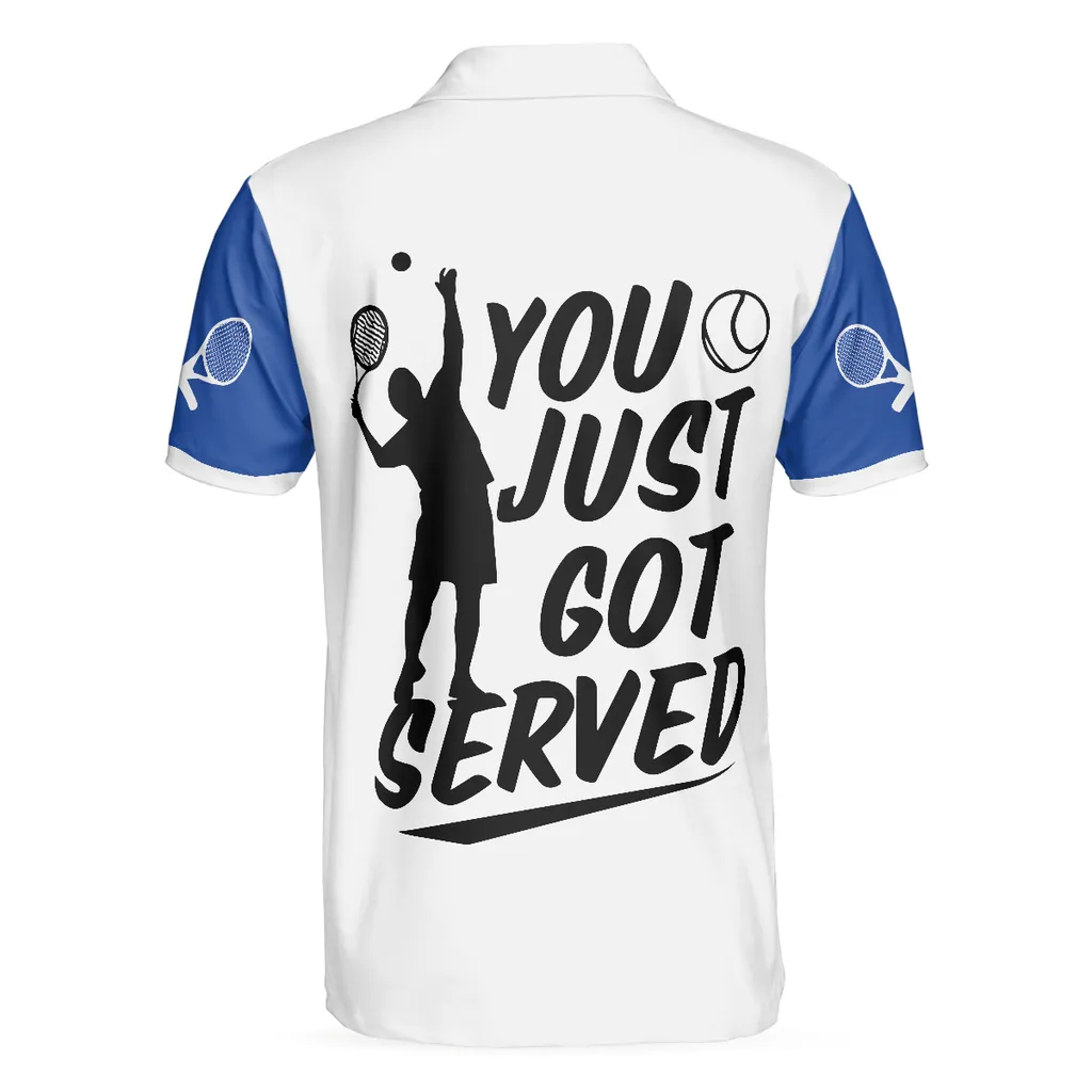 Coolspod Tennis You Just Got Served All Over Printed 3D Polo Shirt, Perfect Gift for Tennis Lovers