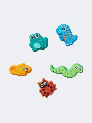 Crocs Bright Animal 5 Pack Unisex Lifestyle Pins Multicolor