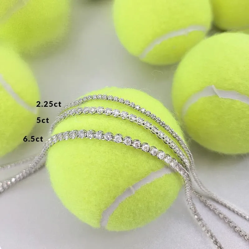 Crown Prong Diamond Tennis Necklace