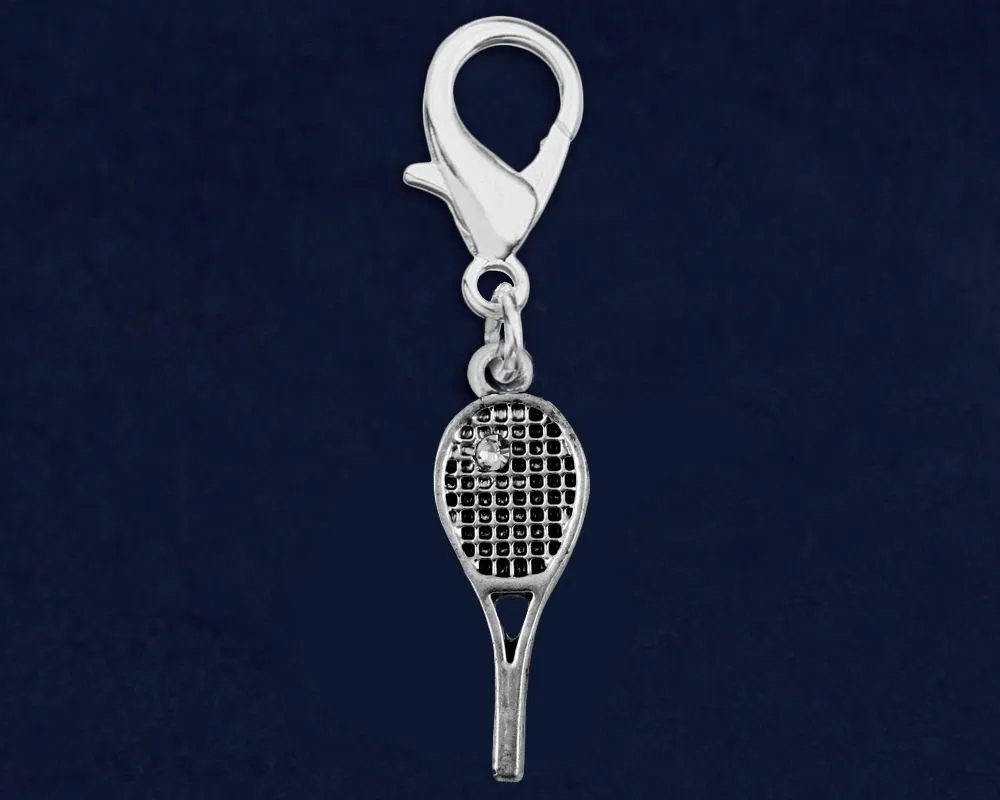 Crystal Tennis Racket Hanging Charm