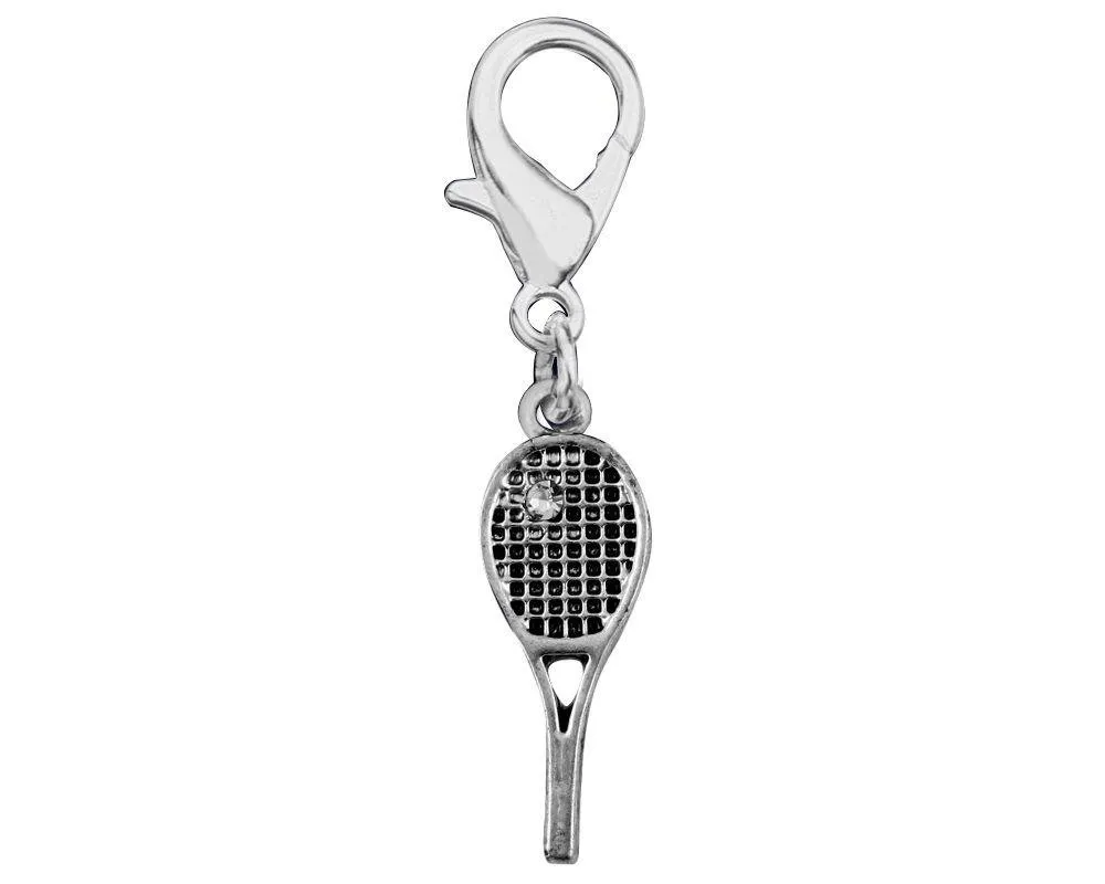 Crystal Tennis Racket Hanging Charm