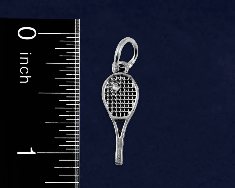 Crystal Tennis Racket Hanging Charm