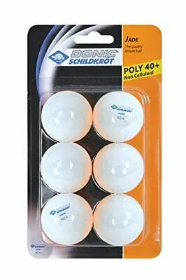 Donic SchildKrot 6 Pack 40MM Table Tennis Balls - White