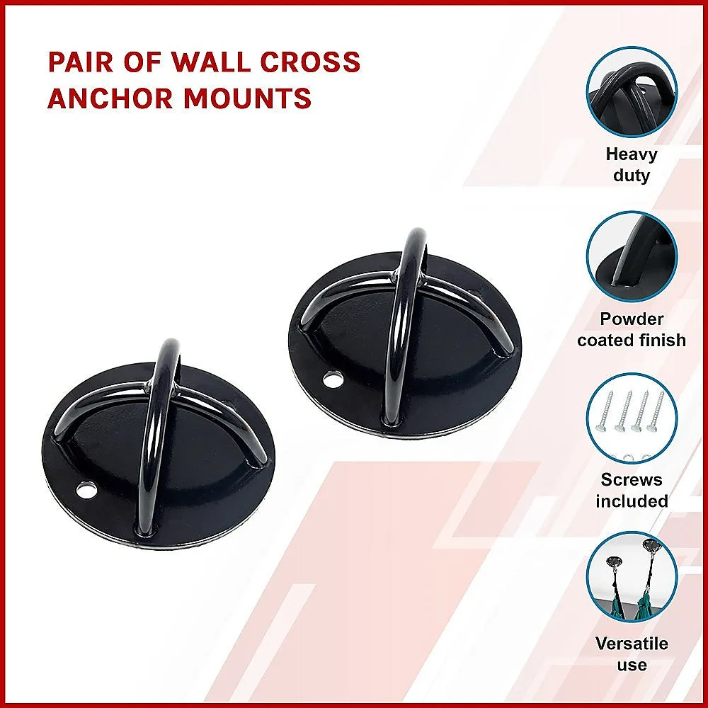 Durable Steel Wall/Ceiling Anchor Mounts (Pair), 600lbs