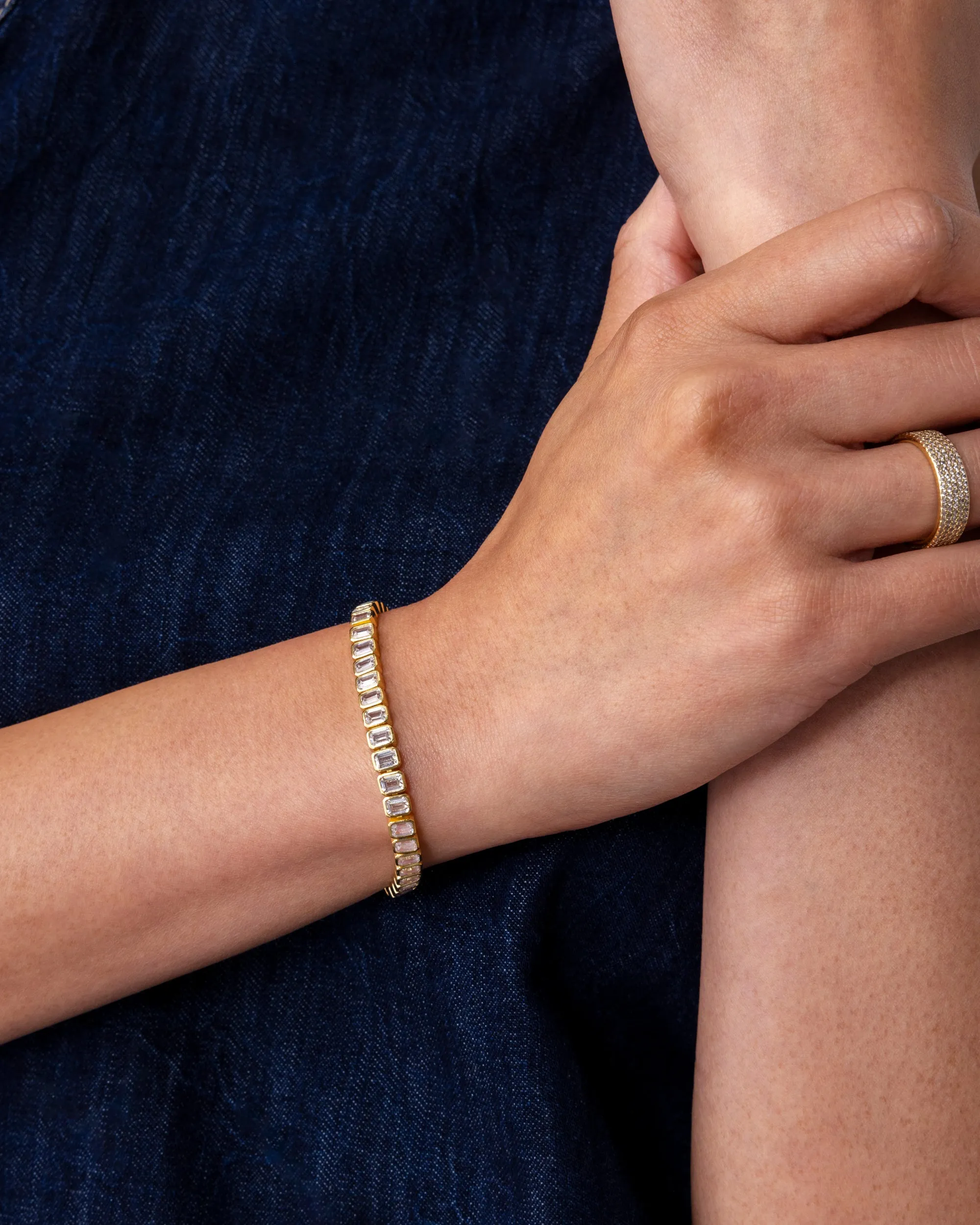 Emerald-Cut Tennis Bracelet