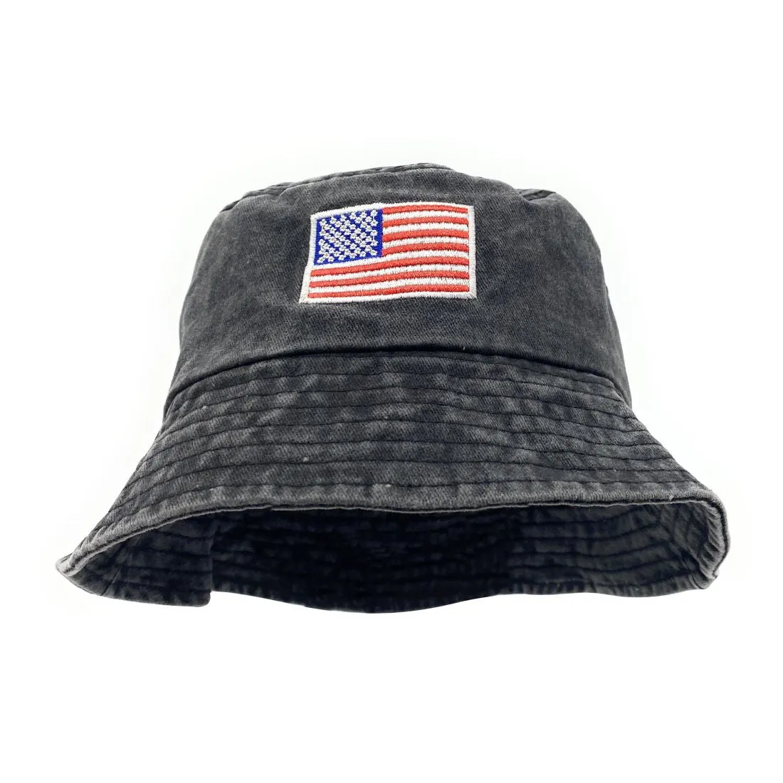 Empire Cove Washed USA Flag Cotton Bucket Hats Patriotic Hats Fisherman Cap