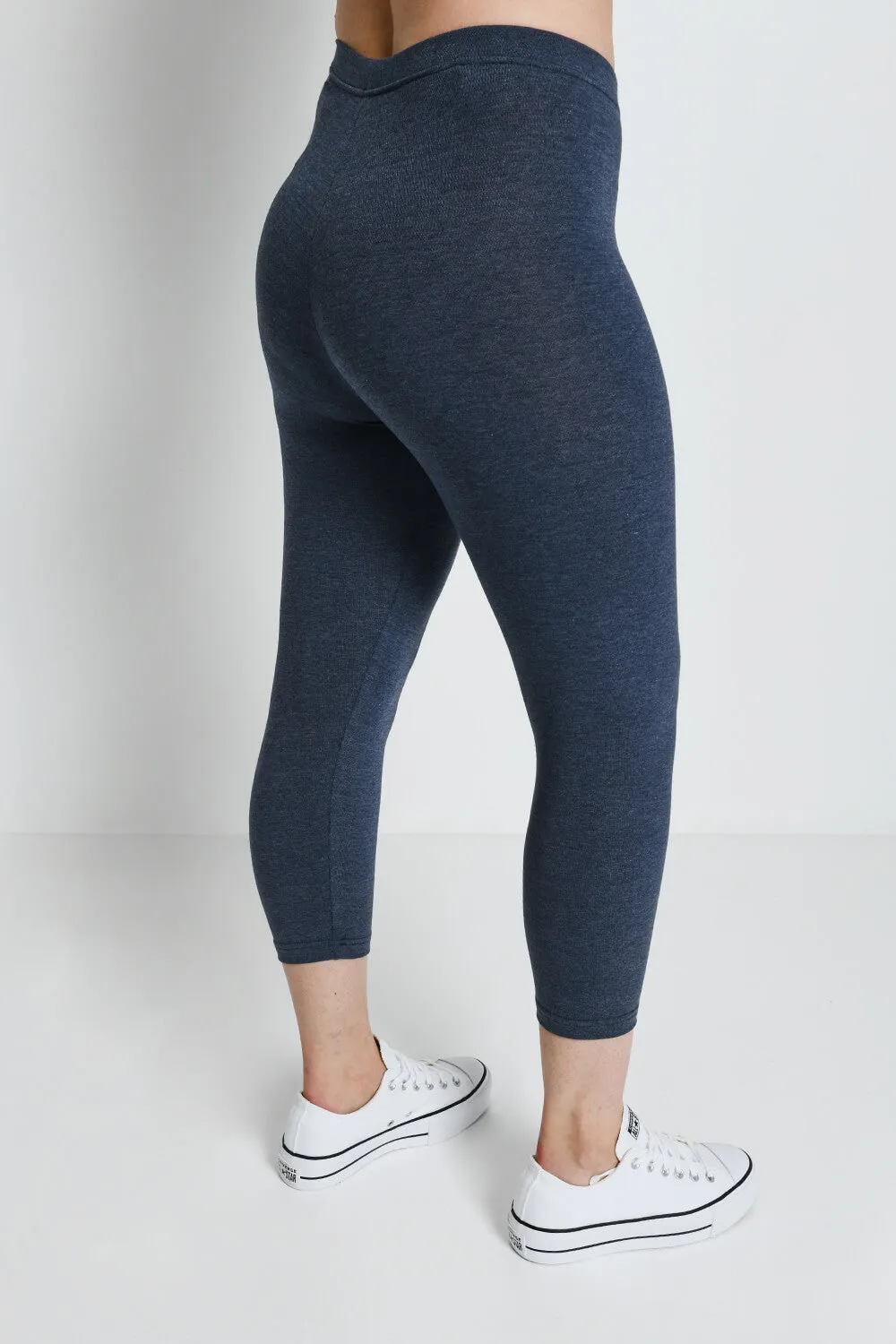 Everyday Cropped Leggings - Infinity Blue Marl