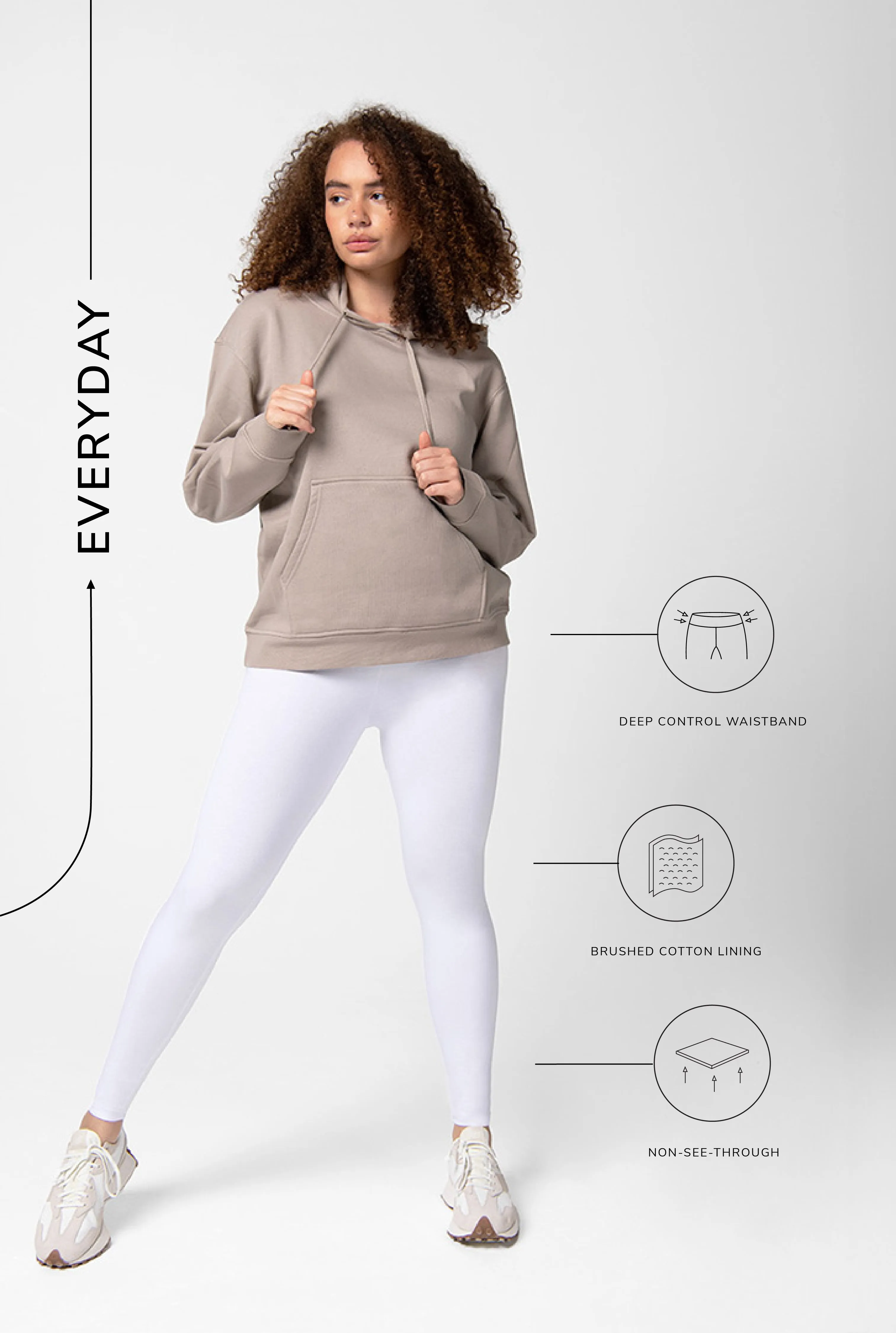 Everyday High Waisted Leggings - White