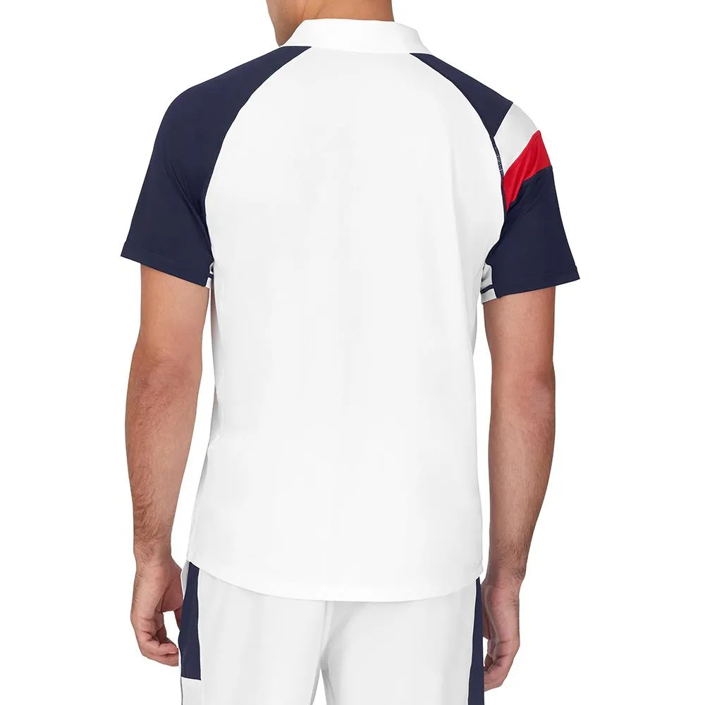 Fila Men's Heritage Essentials Polo - White/Fila Navy