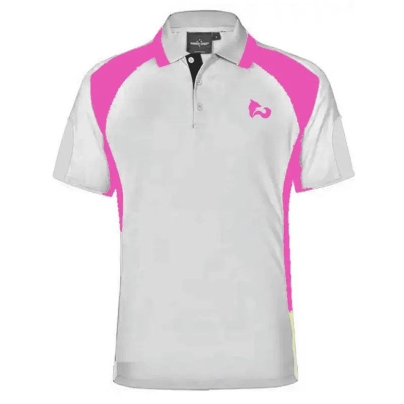 FITN White & Pink Women's Tennis Polo