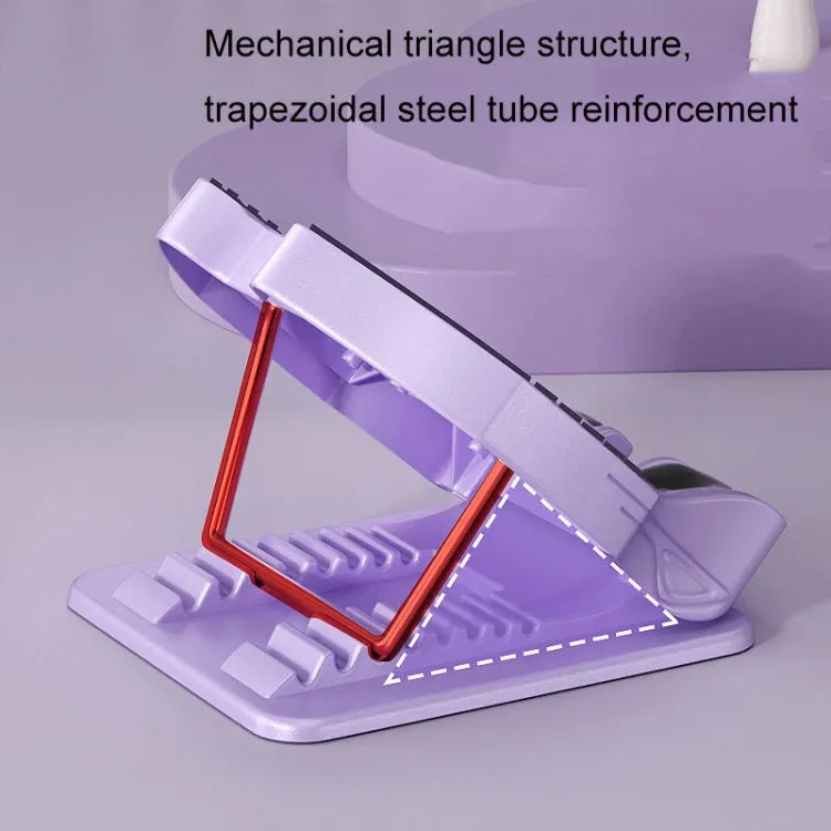 Folding Stretching Board Magnet Massage Inclined Pedal Lilac Purple (ABS)