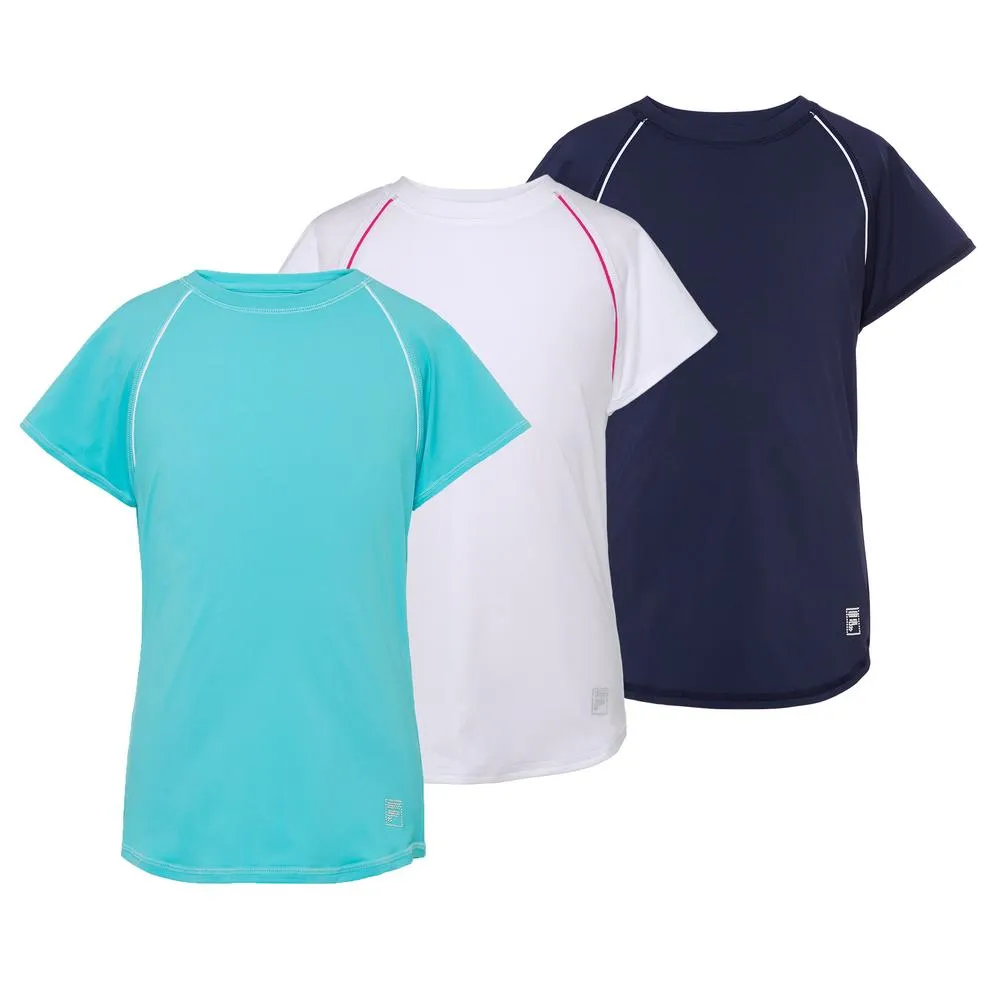 Girls` Essentials Short Sleeve Tennis Top