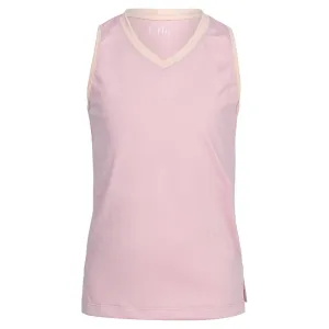 Girl's V-Neck Tennis Tank Pink and Orange