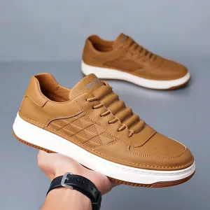 Hnzxzm Spring Autumn Men's Oxford Shoes Durable Thick Sole Sports Shoes Student Running Shoes Men's Genuine Leather Casual Shoes