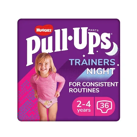 Huggies Pull Ups Night Time Girl 2 - 4 Years (18 Pack)