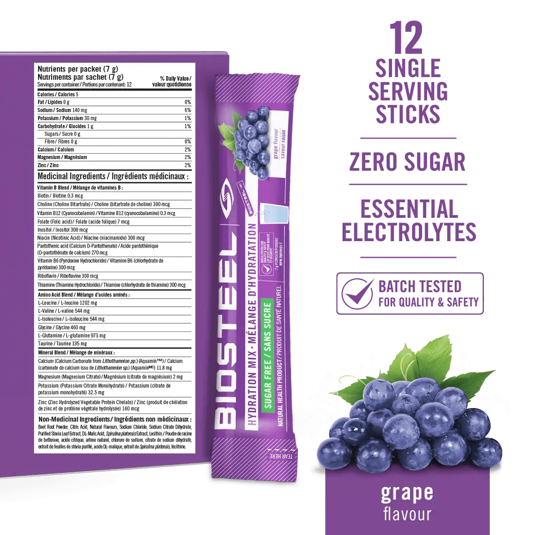 HYDRATION MIX / Grape - 12 Servings