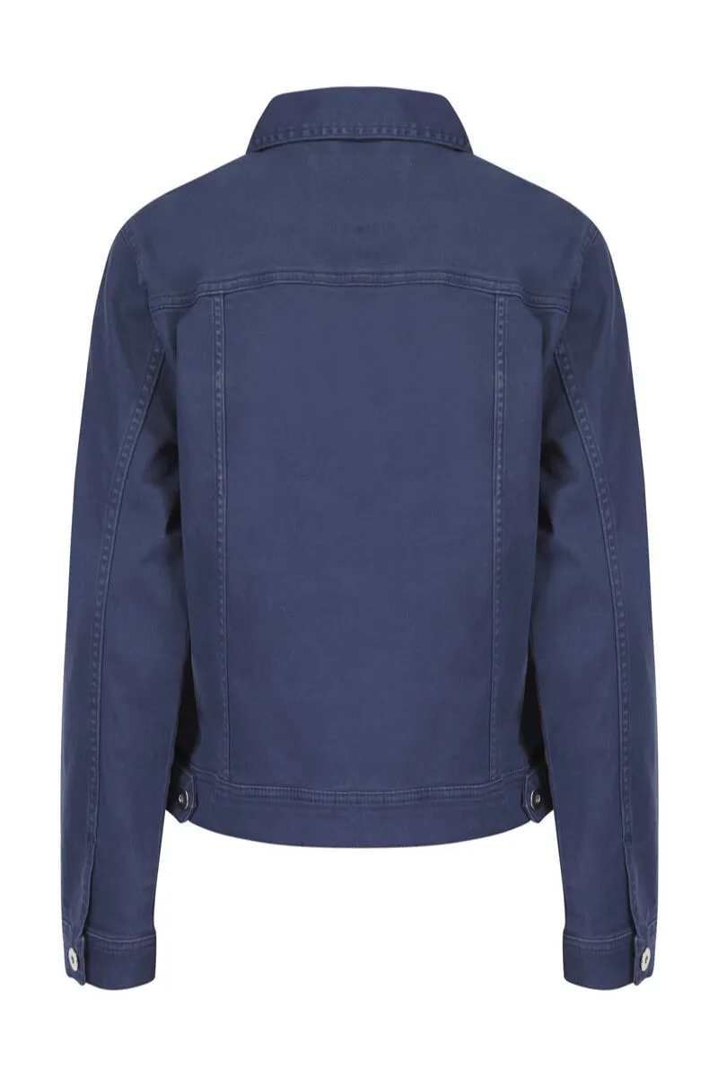 INDIGO BLUE COTTON STRETCH DENIM JACKET  is