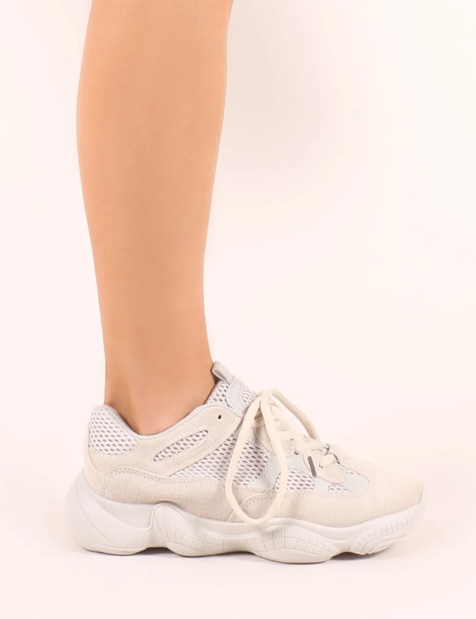 Kaidee Chunky Trainers in Sand