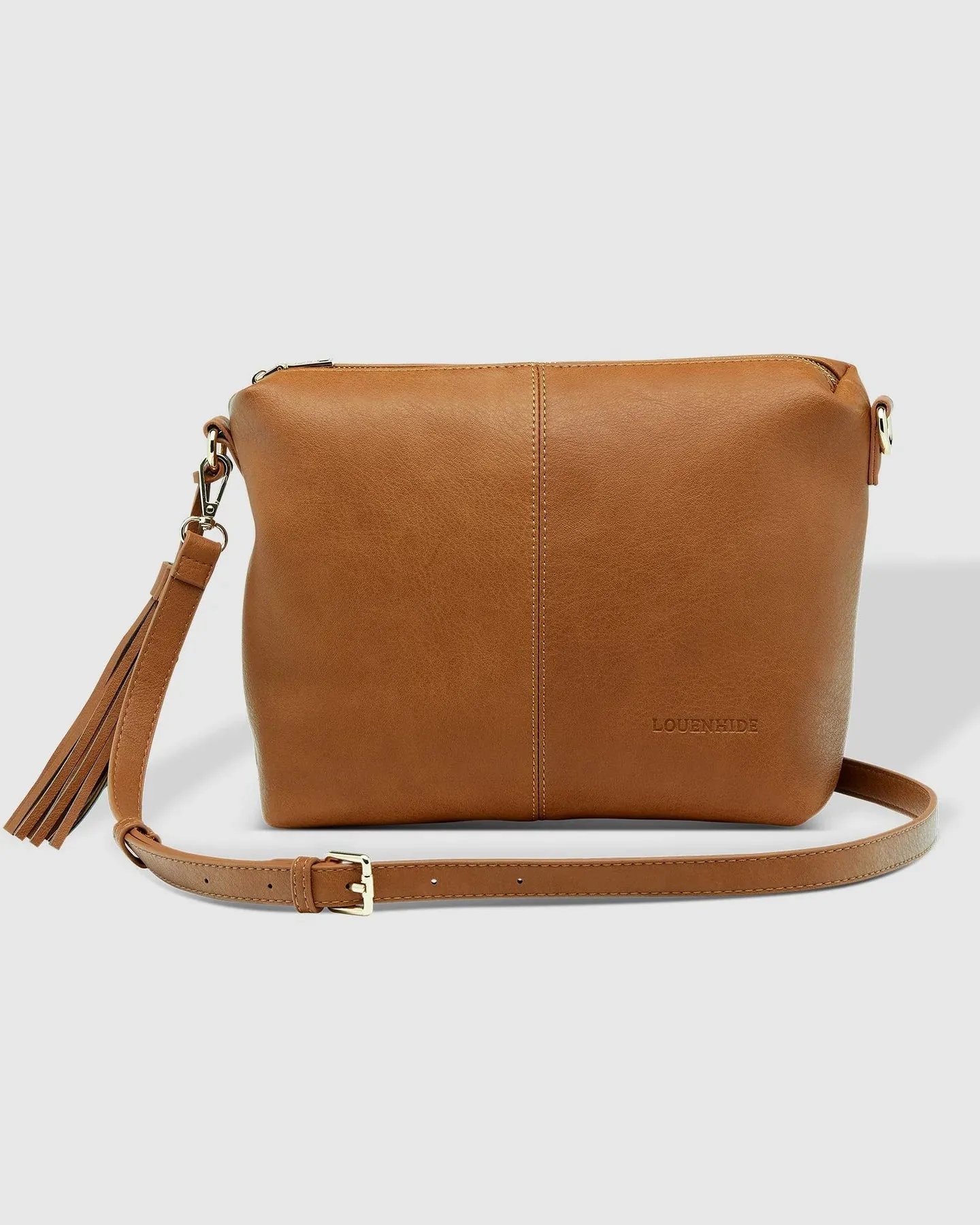 Kasey Tan Stripe Crossbody Bag