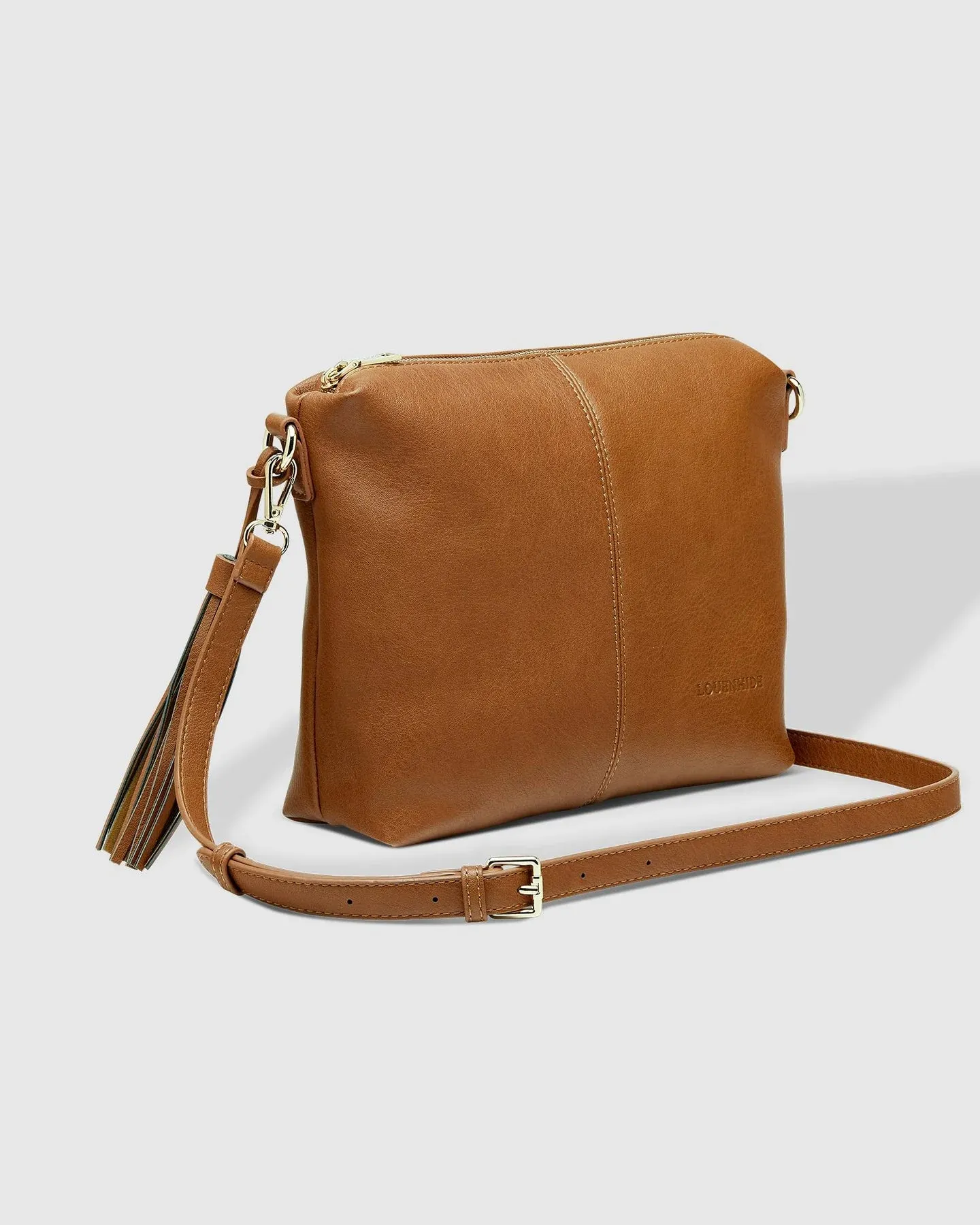 Kasey Tan Stripe Crossbody Bag