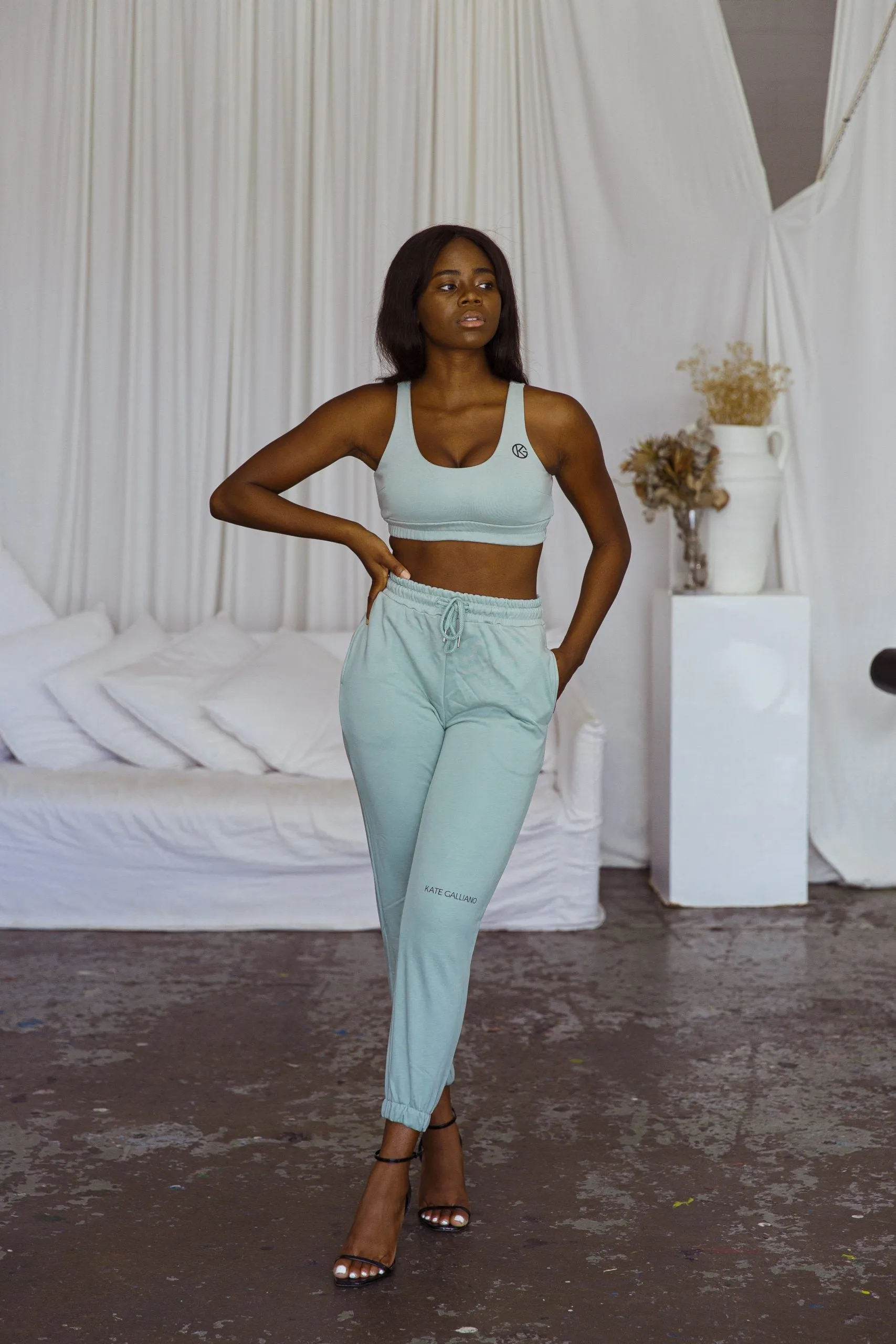 KG Lounge Crop Top - Sage