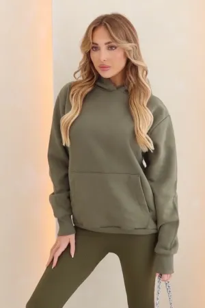 khaki heavyweight premium hoodie