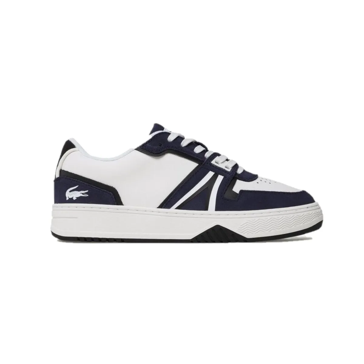 LACOSTE 7-45SMA0036042 L001 123 MN'S (Medium) White/Navy Leather & Synthetic Lifestyle Shoes