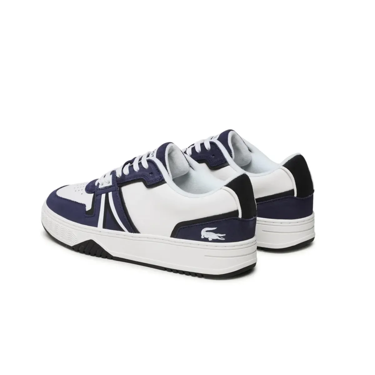 LACOSTE 7-45SMA0036042 L001 123 MN'S (Medium) White/Navy Leather & Synthetic Lifestyle Shoes