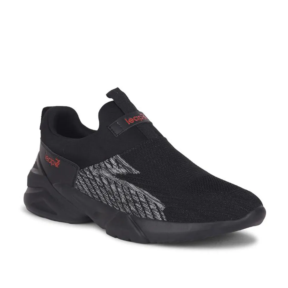 Leap7x By Liberty Mens BRISK-50 Black Sports Non Lacing Shoes