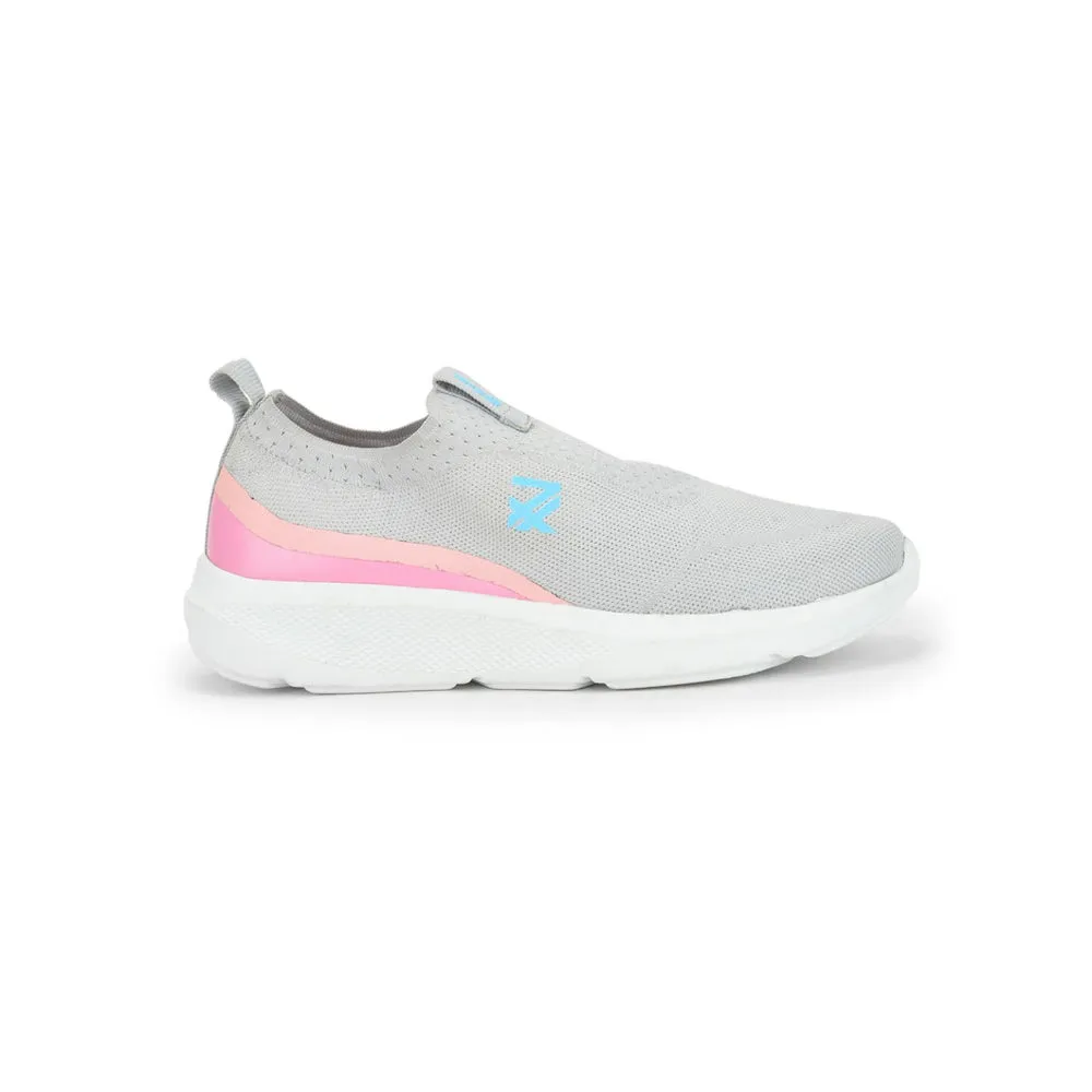 LEAP7X Non Lacing Sporty Casual Shoes For Women (L.Grey) SKATERS-4 By Liberty