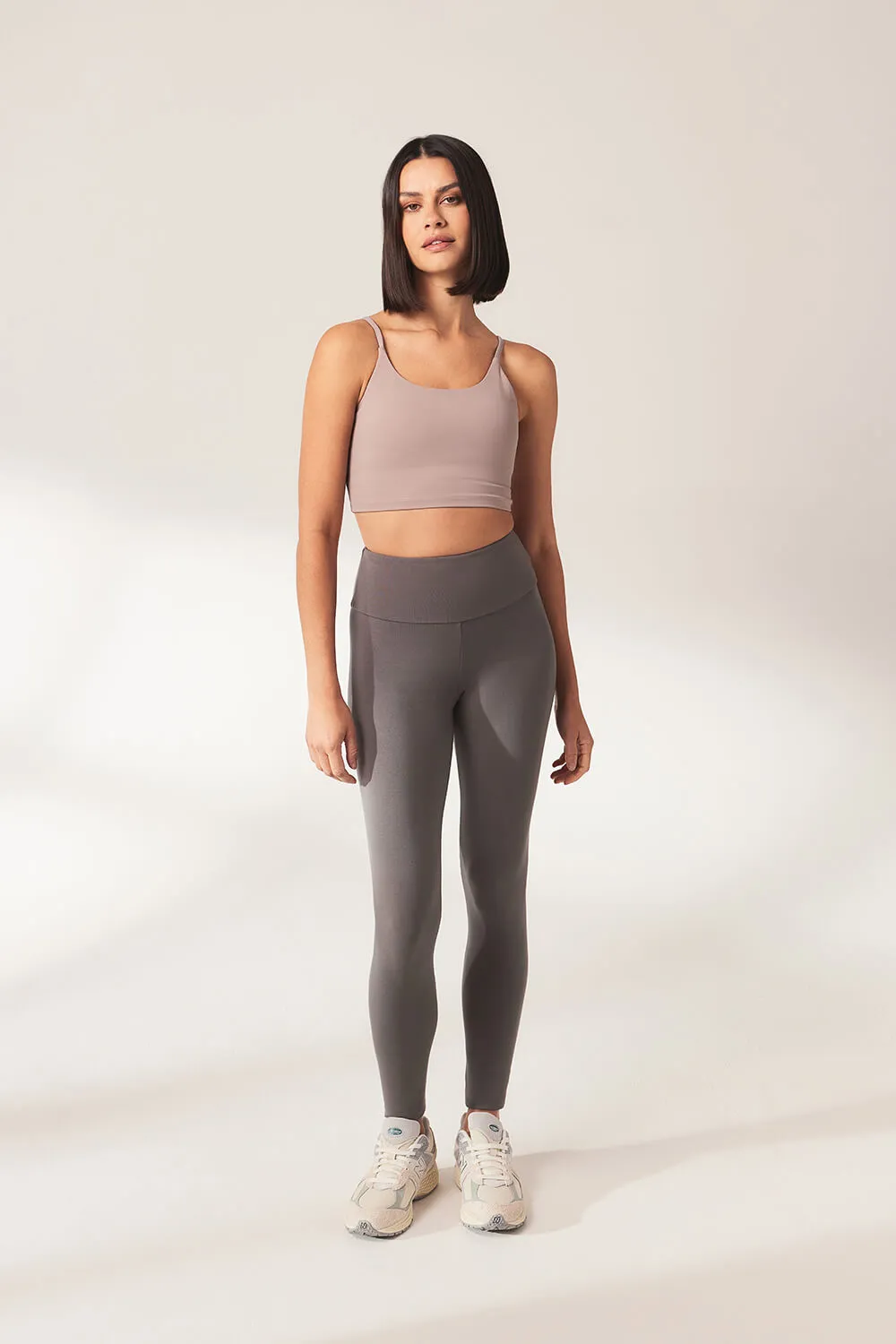 Lightweight Everyday High Waisted Leggings - Slate Green