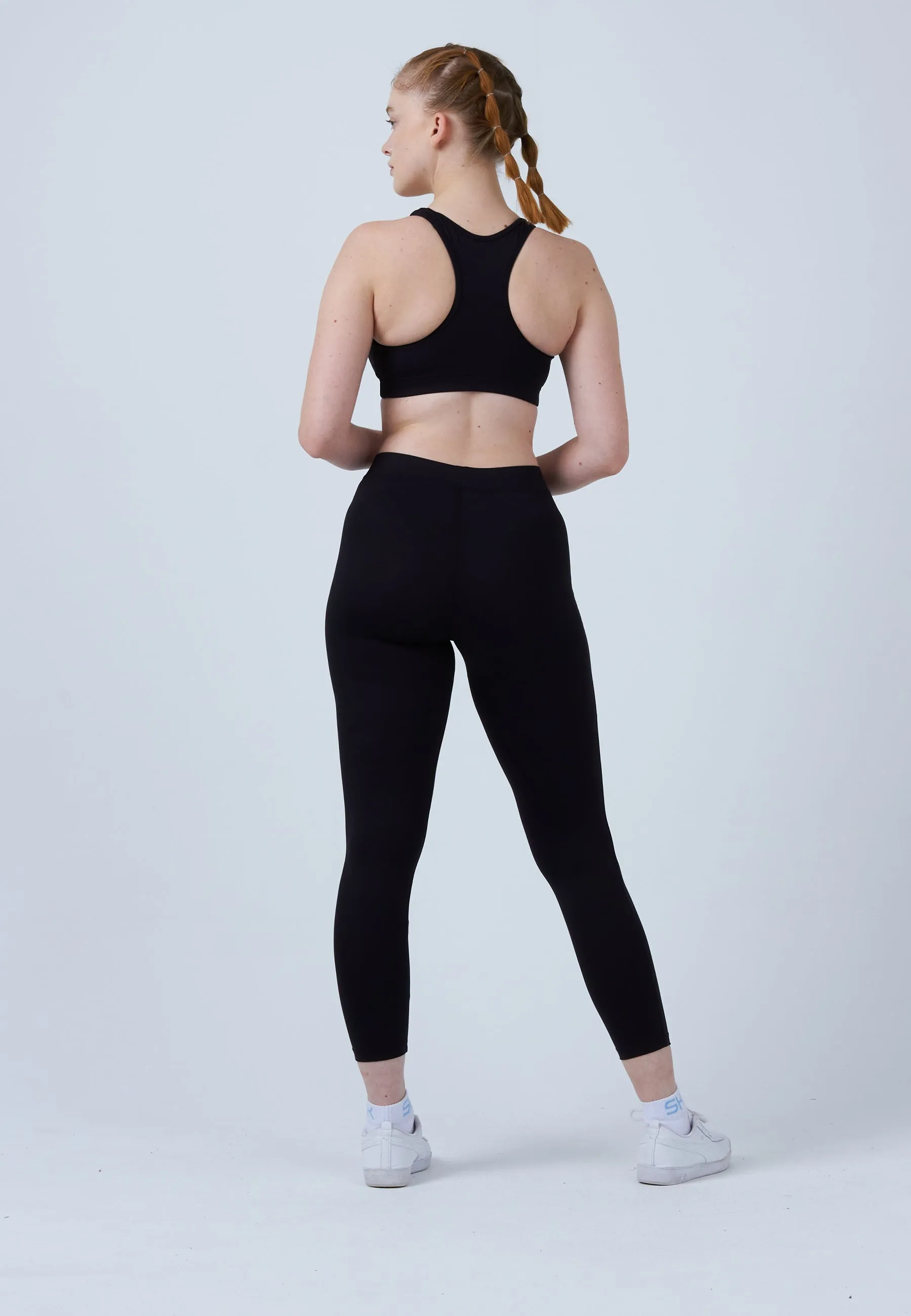 Long Tennis Leggings with pockets, black