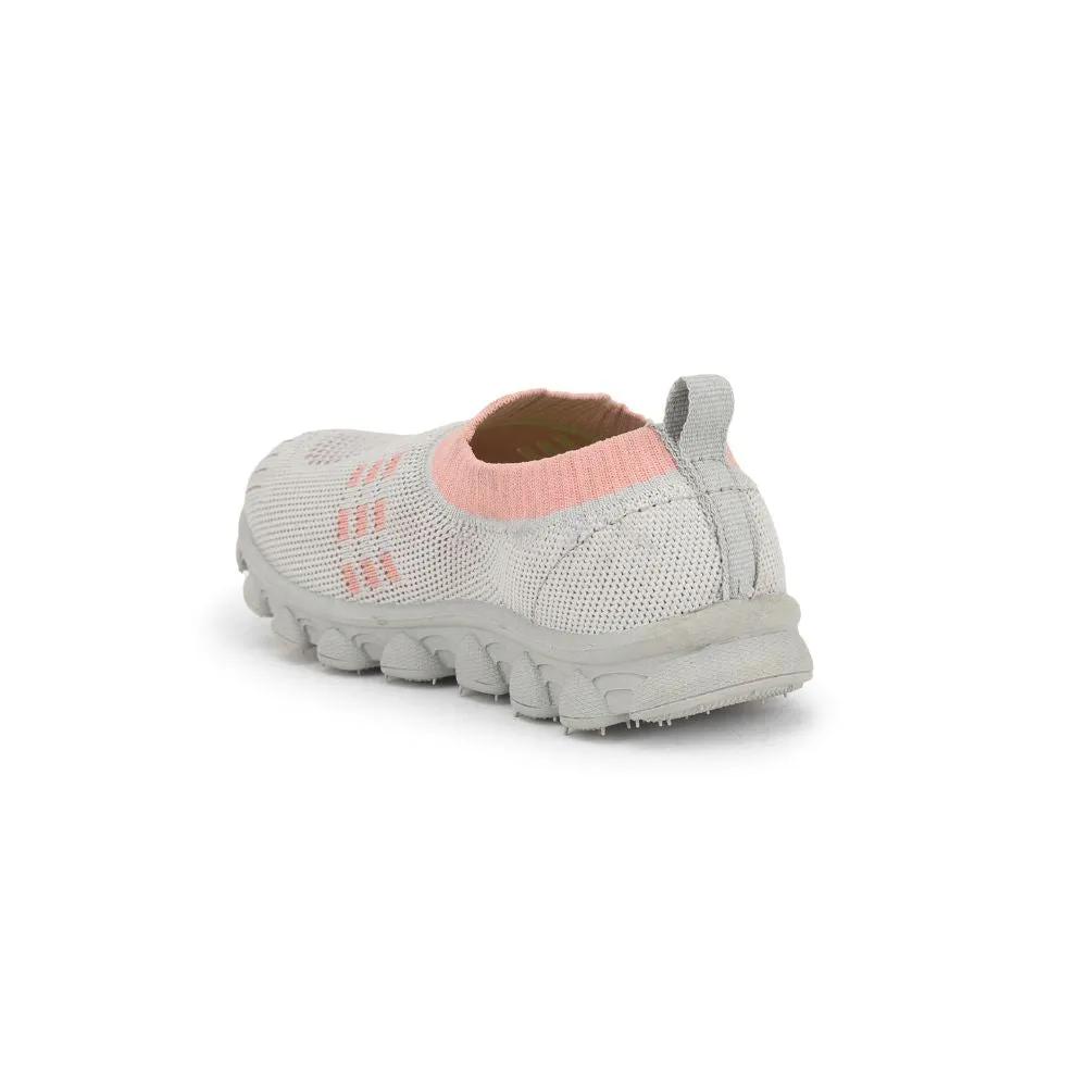 Lucy & Luke (Grey) Casual Non Lacing Shoes For Kids KDL-07 By Liberty