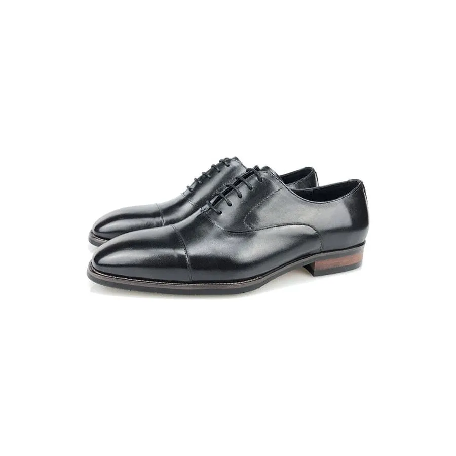 LuxePoint Brogue Leather Lace-Up Shoes