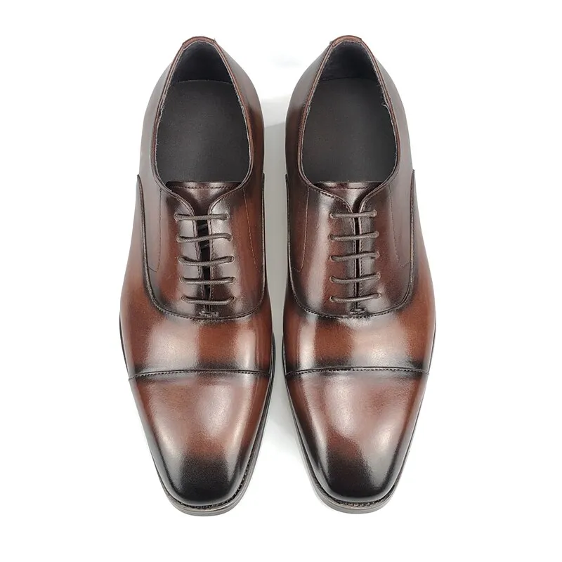 LuxePoint Brogue Leather Lace-Up Shoes