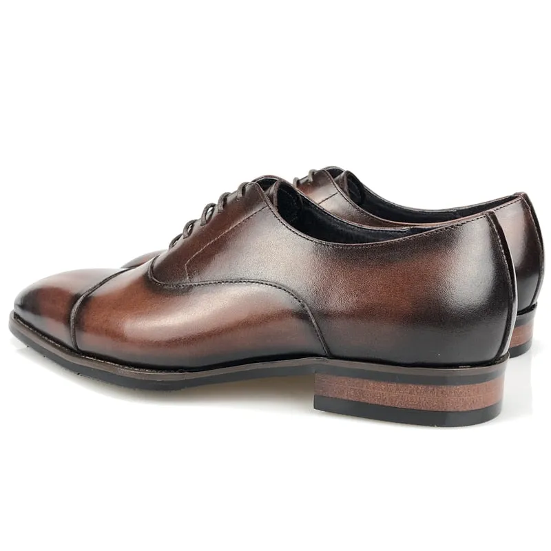 LuxePoint Brogue Leather Lace-Up Shoes