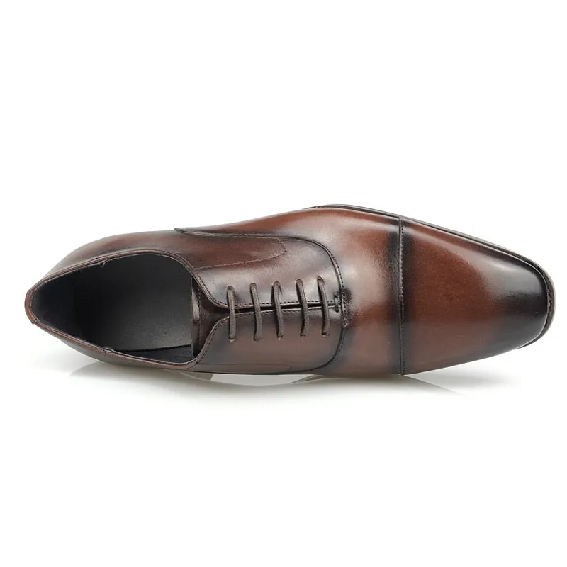 LuxePoint Brogue Leather Lace-Up Shoes