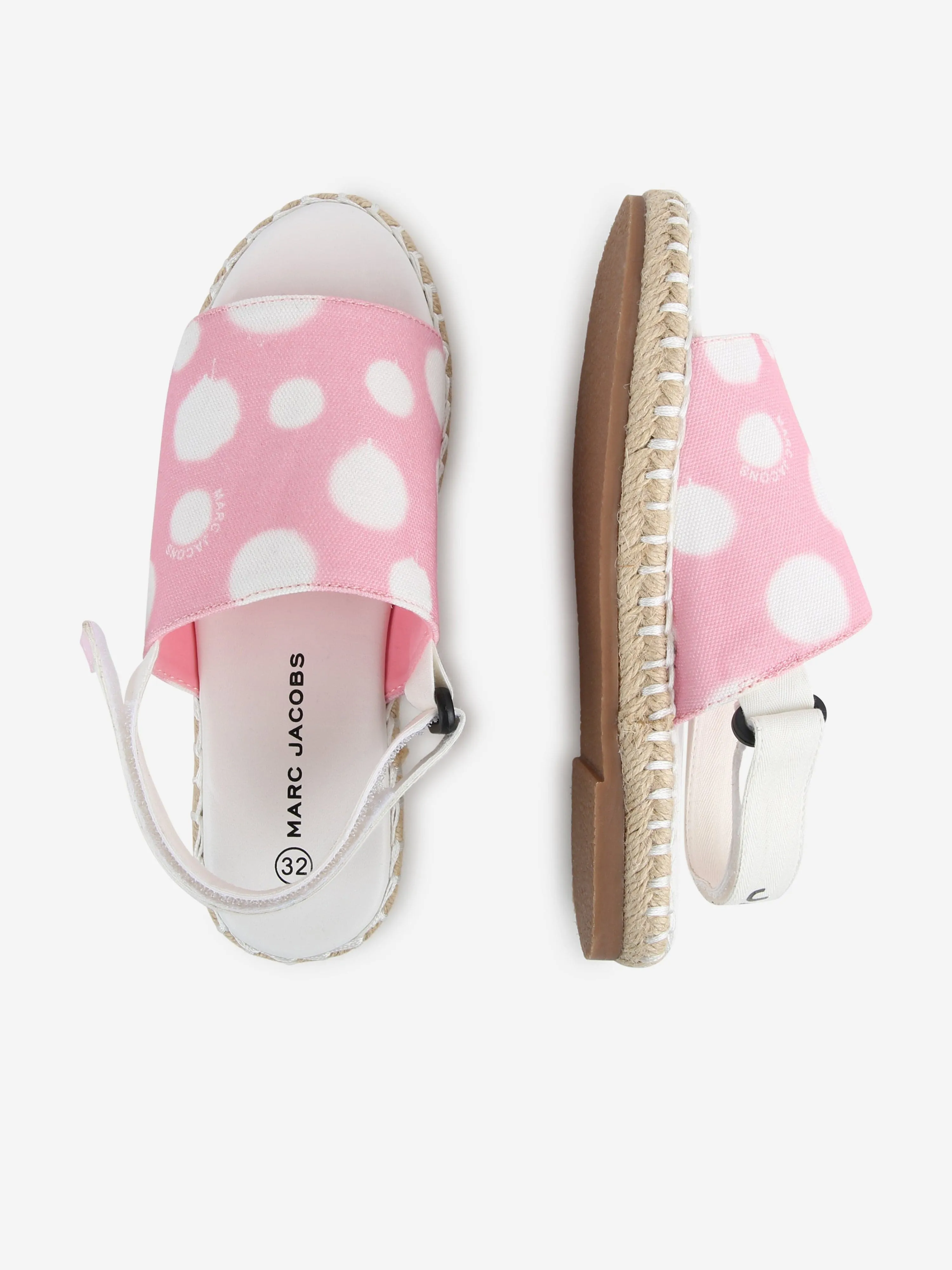 MARC JACOBS Girls Open Toe Espadrilles in Pink