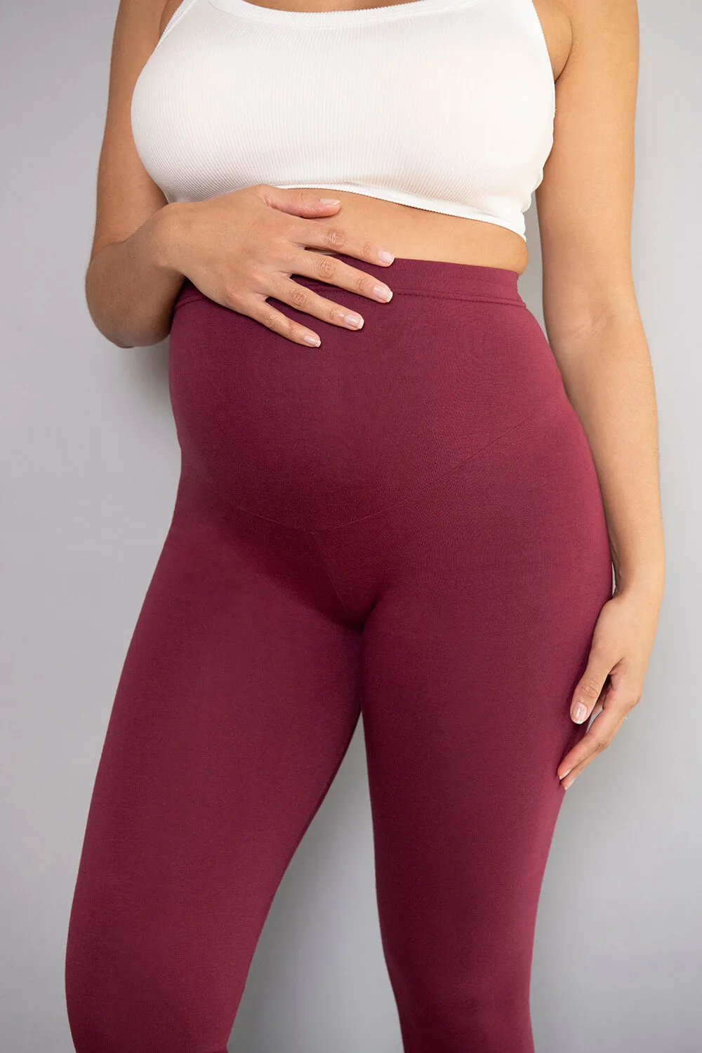 Maternity Everyday Leggings - Burgundy