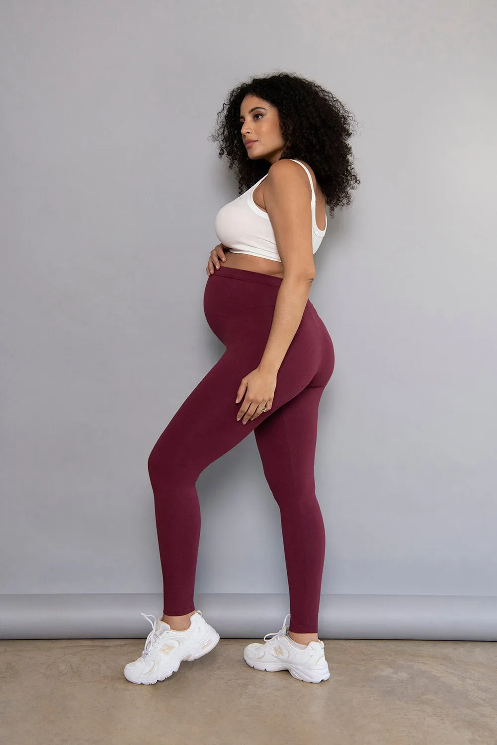 Maternity Everyday Leggings - Burgundy