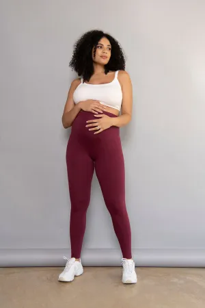 Maternity Everyday Leggings - Burgundy