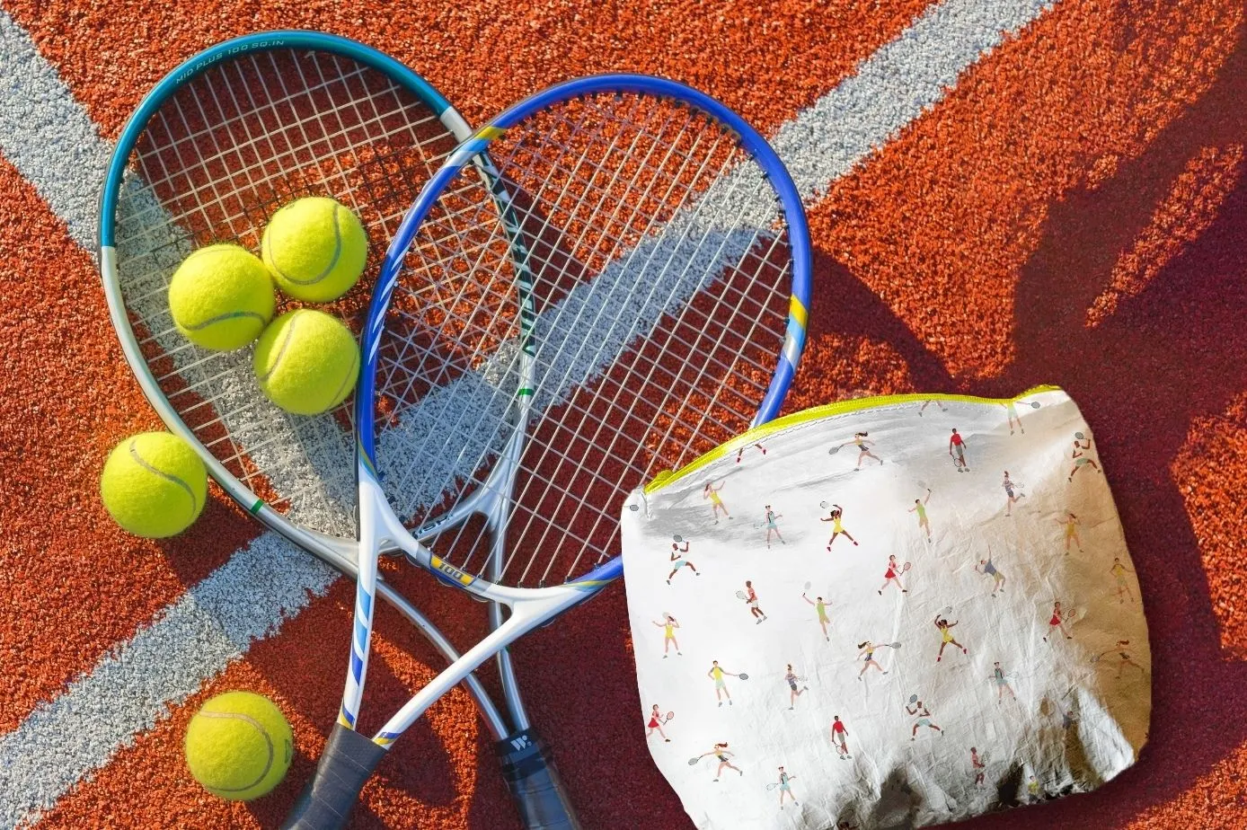 Medium Zipper Pack in Tennis Match Pattern