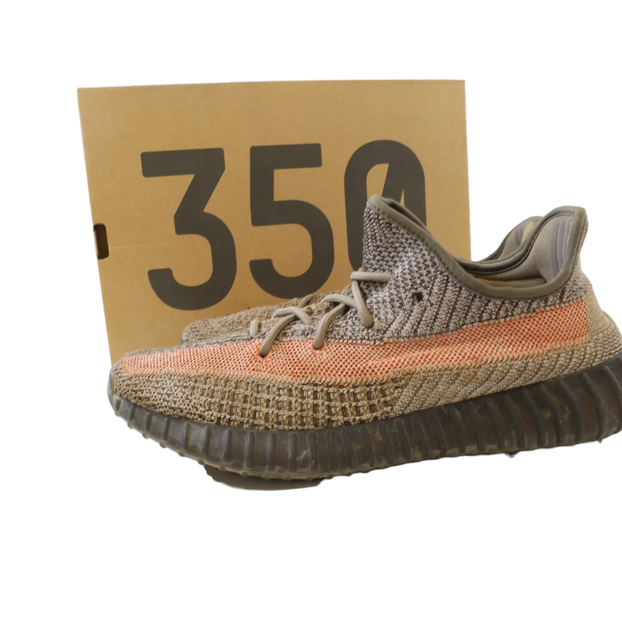 Men's 350 V2 Ash Stone Low Trainers Brown Size EU 43 / UK 9