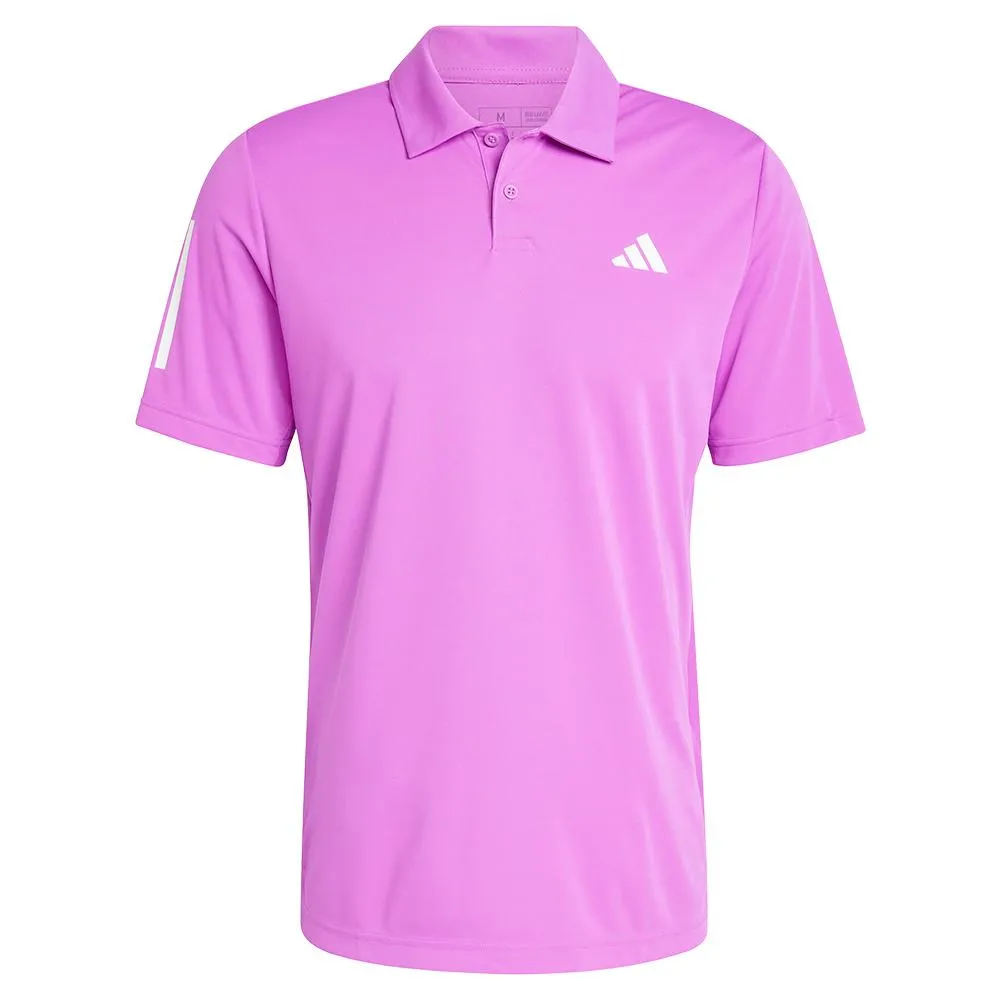 Mens Club 3 Stripe Tennis Polo Purple Burst