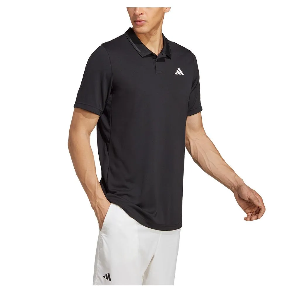 Men's Club Pique Tennis Polo Black