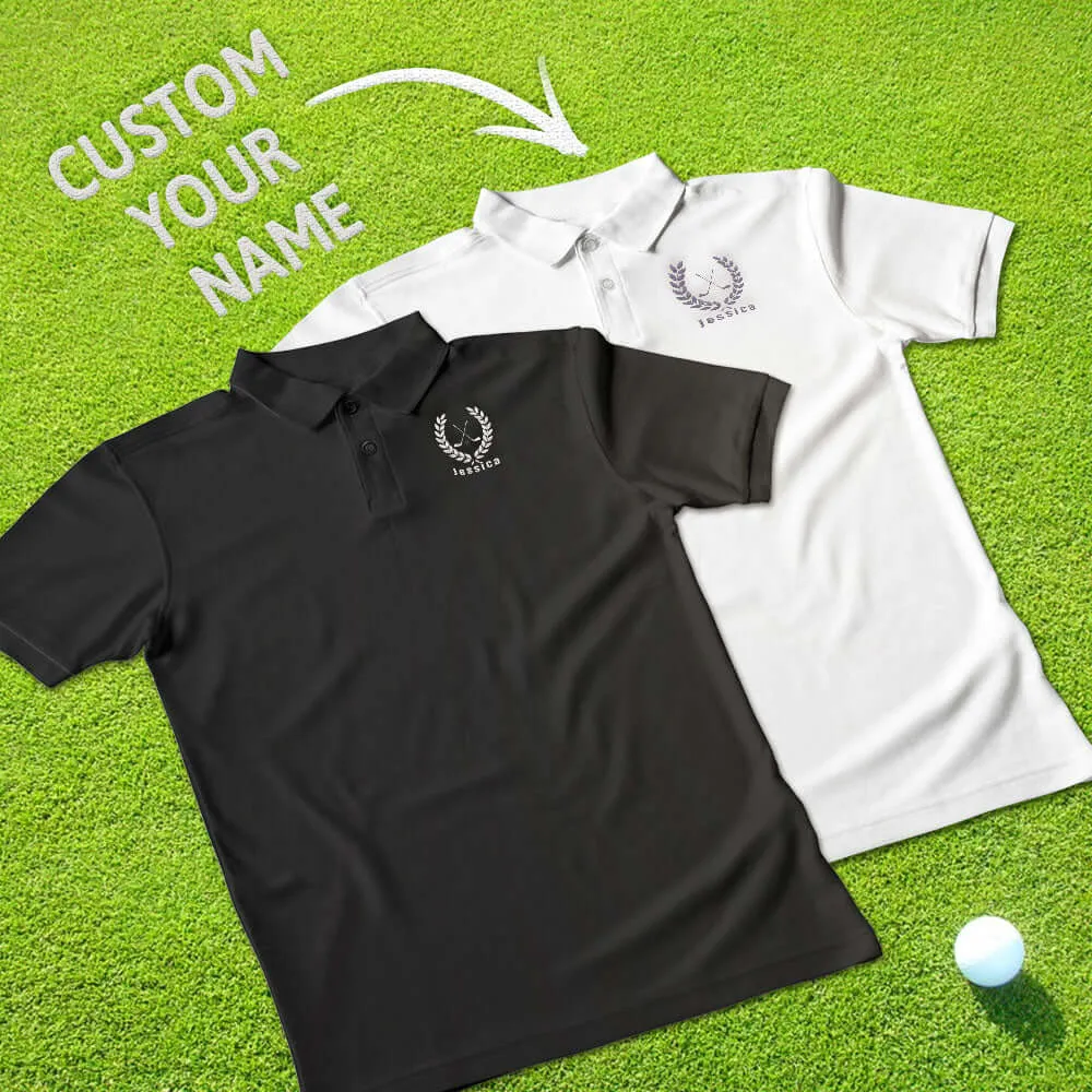 Men's Custom Embroidered Name Golf Polo Shirt